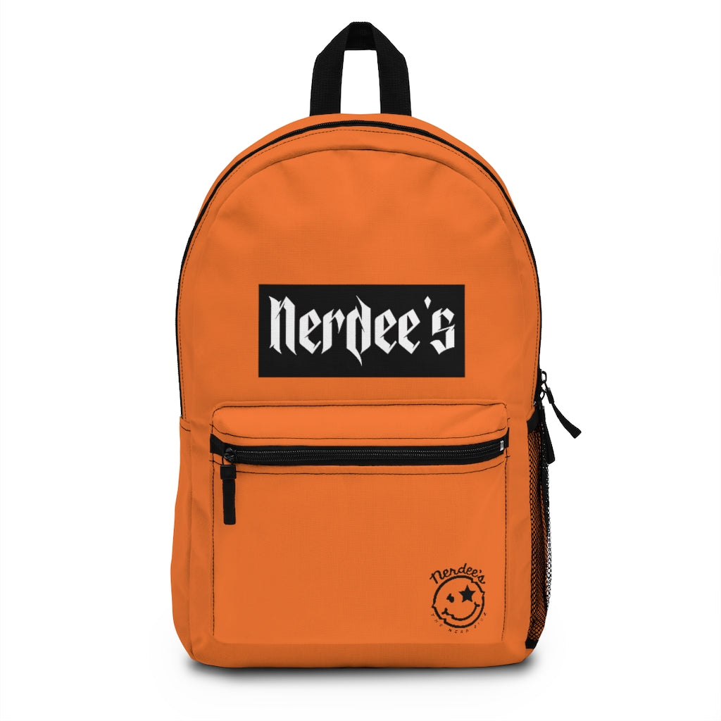 Nerdee's "Black Label" (Design 01) - Backpack - Orange