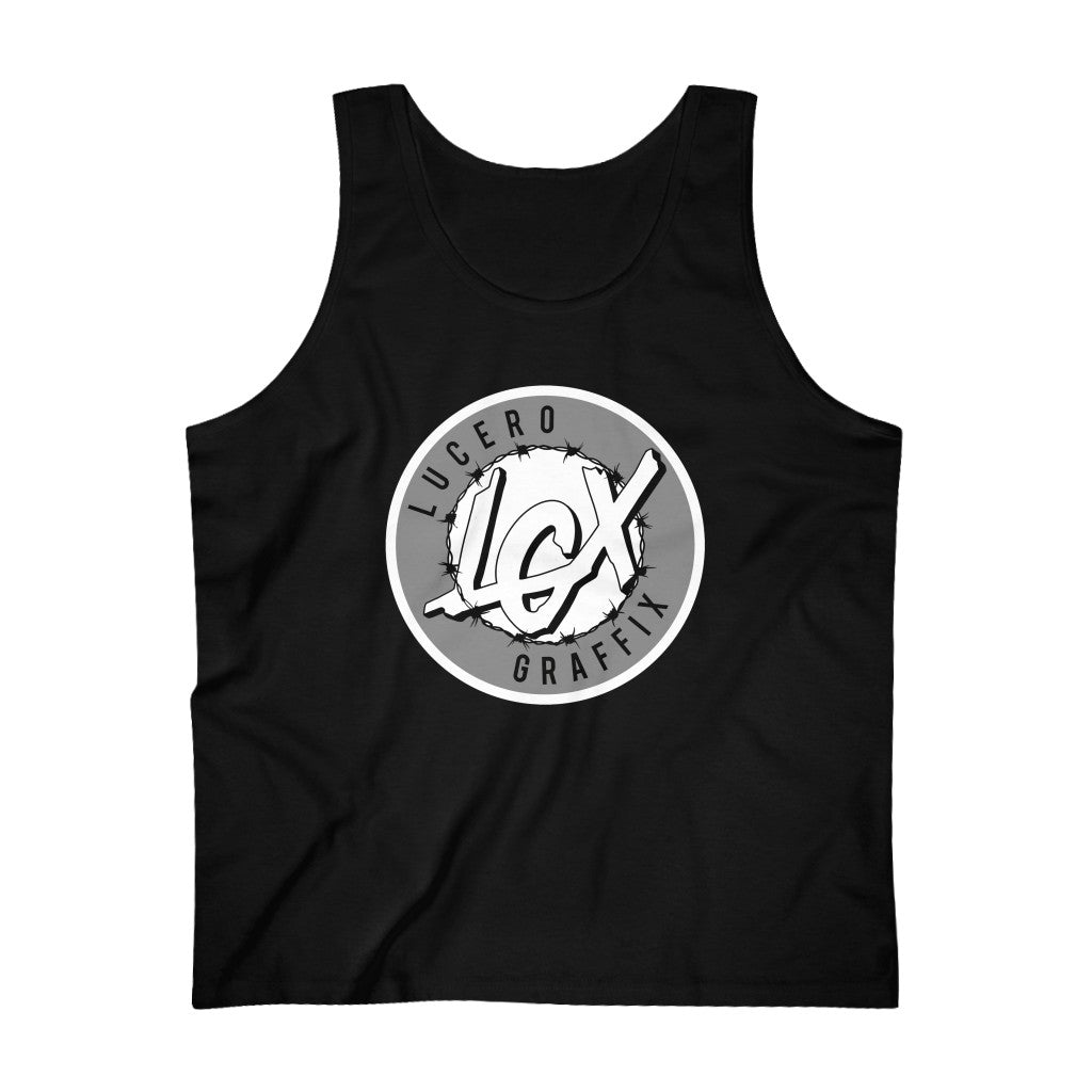 LGX Logo (WHT/GRY/WHT) - Men's Ultra Cotton Tank Top