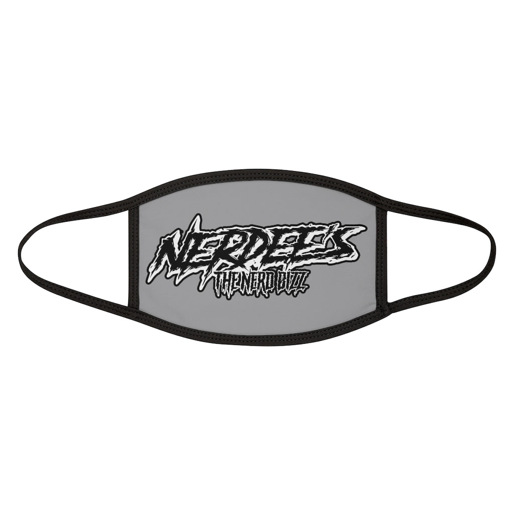 Nerdee's - The Nerd Bizz -  "Scratch" (WHT Design 01) - Mixed-Fabric Face Mask (Adult Large Fit) - Gray