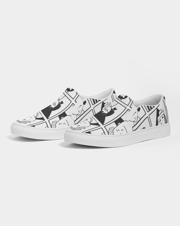 Women's Slip-On Canvas Shoe - Funny Faces