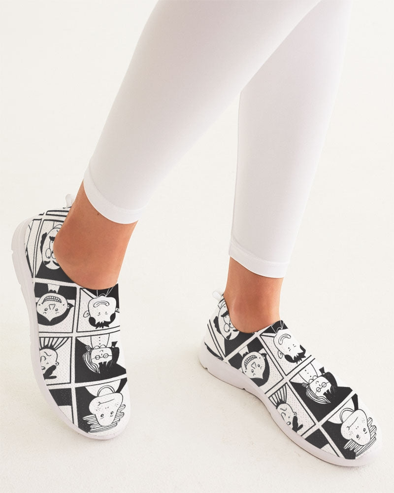 Women's Slip-On Flyknit Shoe - Funny Faces