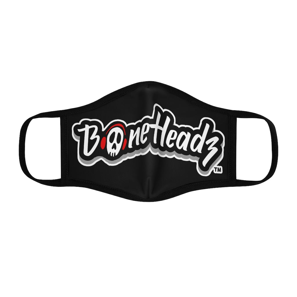 Boneheadz Logo - Fitted Polyester Face Mask - Black