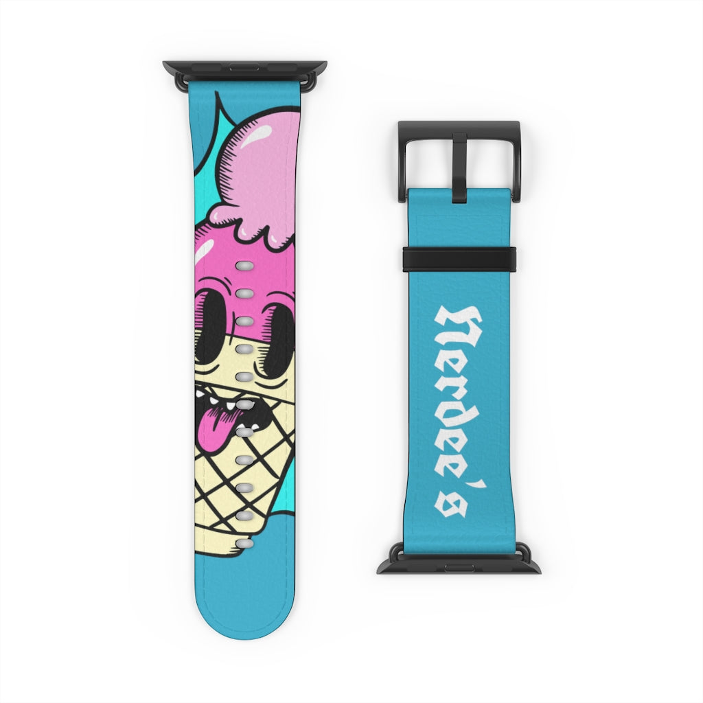 Nerdee's "I-Scream" Watch Band - (Design 01) Aqua