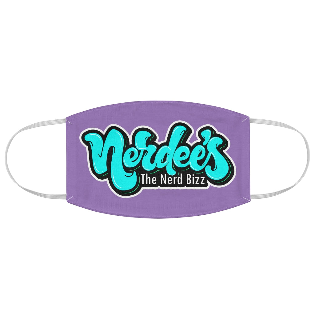 Nerdee's Aqua Graffiti Logo Fabric Face Mask - Purple