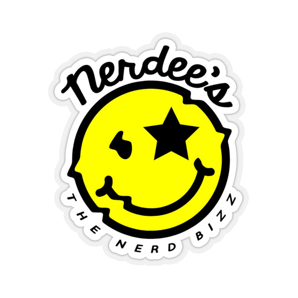 Nerdee's Official logo Decal (Yellow) - Kiss-Cut Stickers
