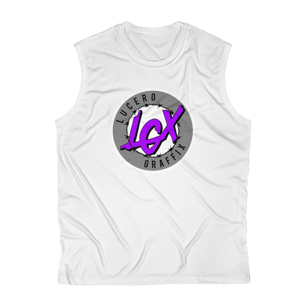 LGX Logo (WHT/GRY/PRP) - Men's Sleeveless Performance Tank