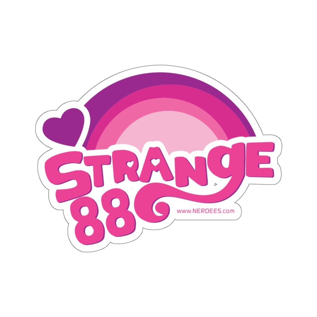 Strange 88 Retro "Pony Love" Logo - Kiss-Cut Stickers