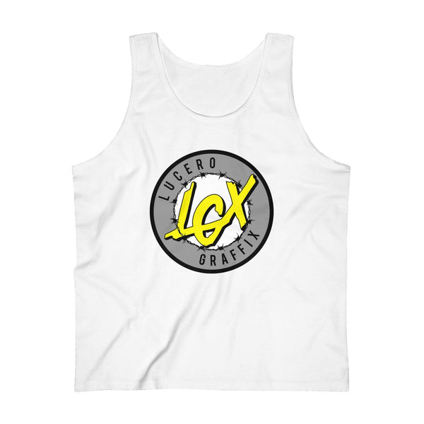 LGX Logo (WHT/GRY/YEL) - Men's Ultra Cotton Tank Top