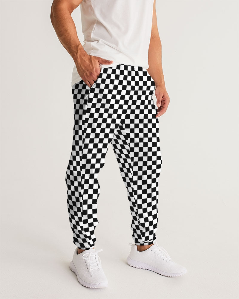 Checkerboard Print- Men's Track Pants