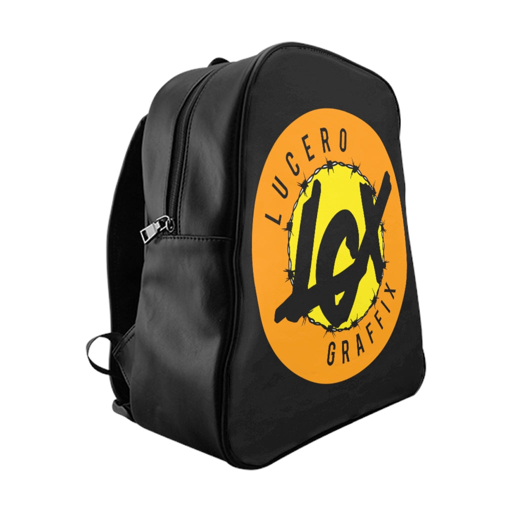 LGX - ORG/YEL/BLK Logo - School Backpack - Black