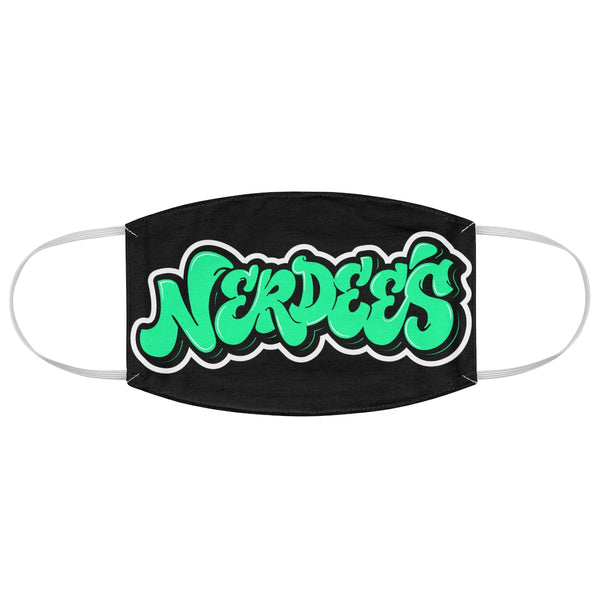 Nerdee's Original Graffiti Logo Collectible Fabric Face Mask - Black
