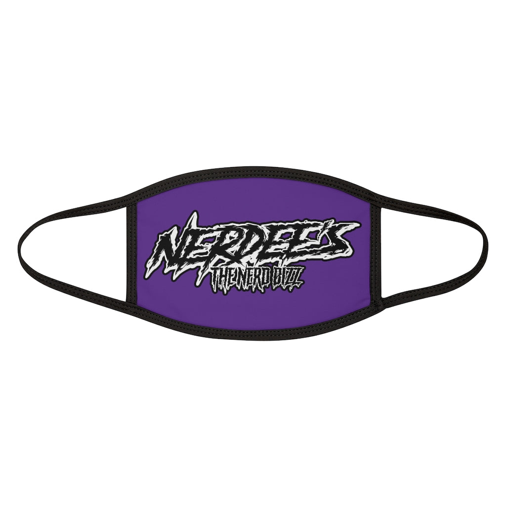 Nerdee's - The Nerd Bizz -  "Scratch" (WHT Design 01) - Mixed-Fabric Face Mask (Adult Large Fit) - Purple