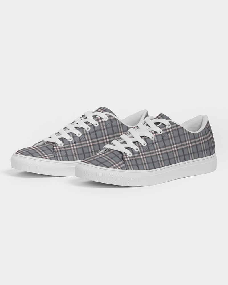 Men's Faux-Leather Shoes - Classical Plaid