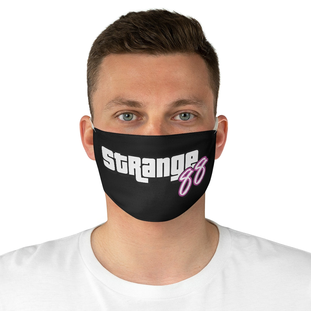 Strange 88 Retro Logo Fabric Face Mask - Black