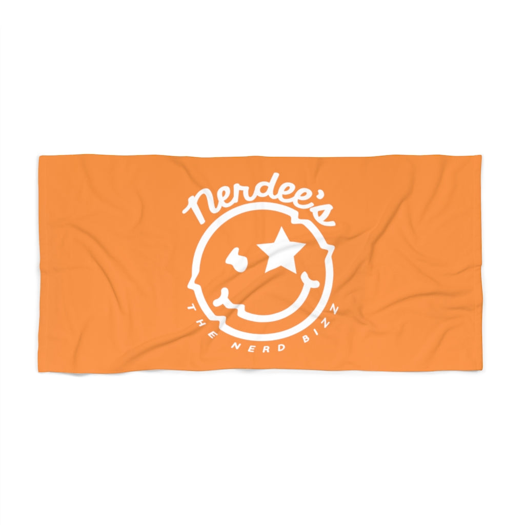 Nerdee's Official Logo Beach Towel - Orange
