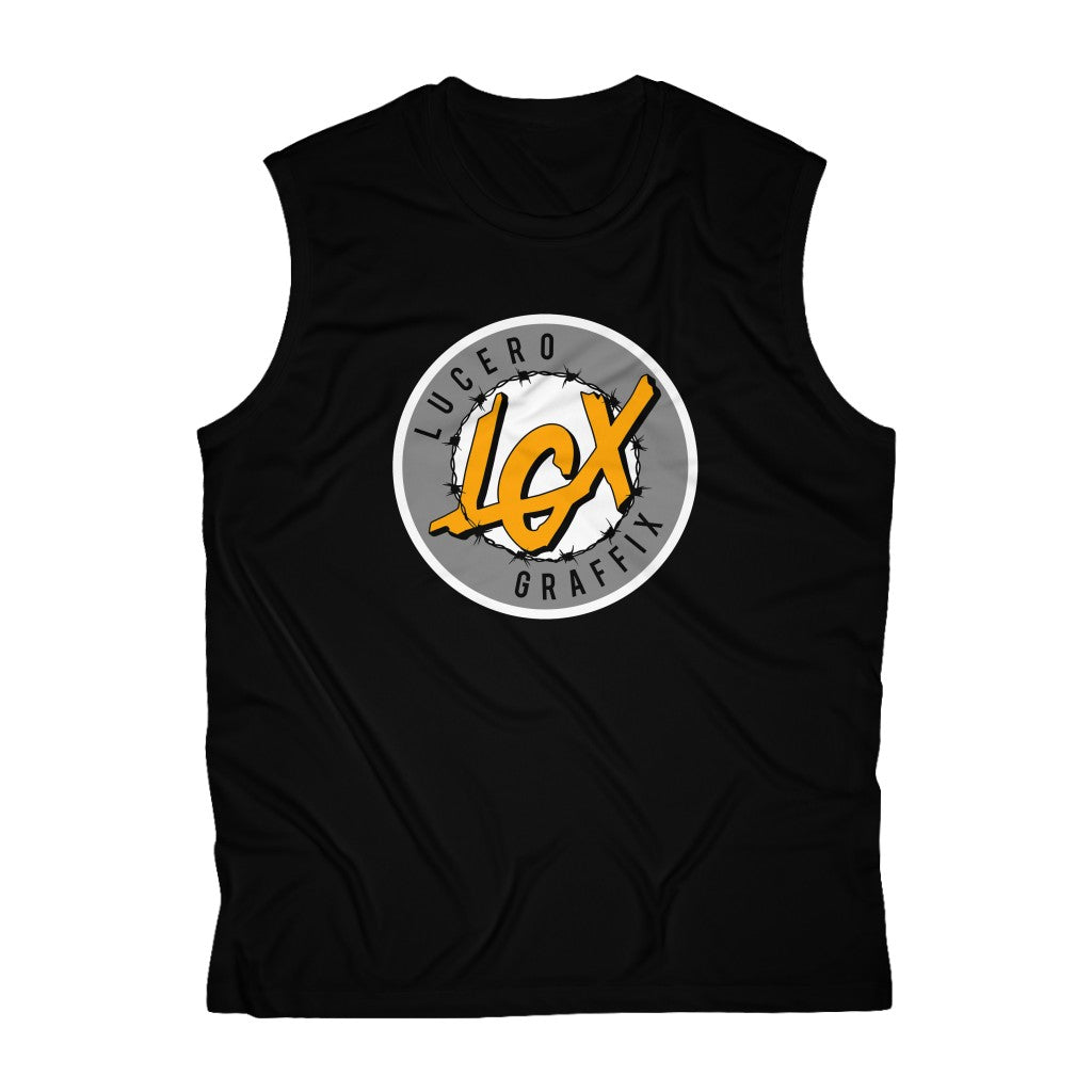 LGX Logo (WHT/GRY/ORG) - Men's Sleeveless Performance Tank