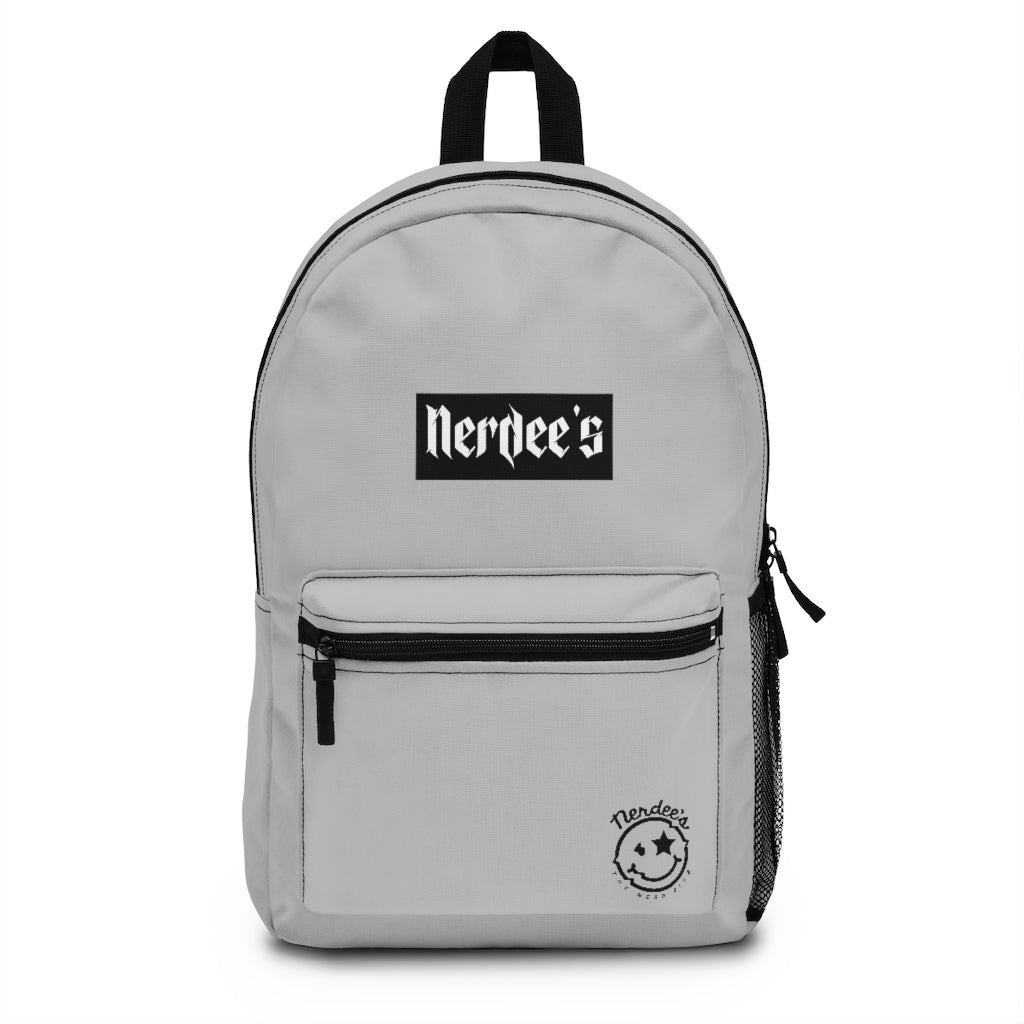 Nerdee's "Black Label" (Design 02) - Backpack - Light Gray