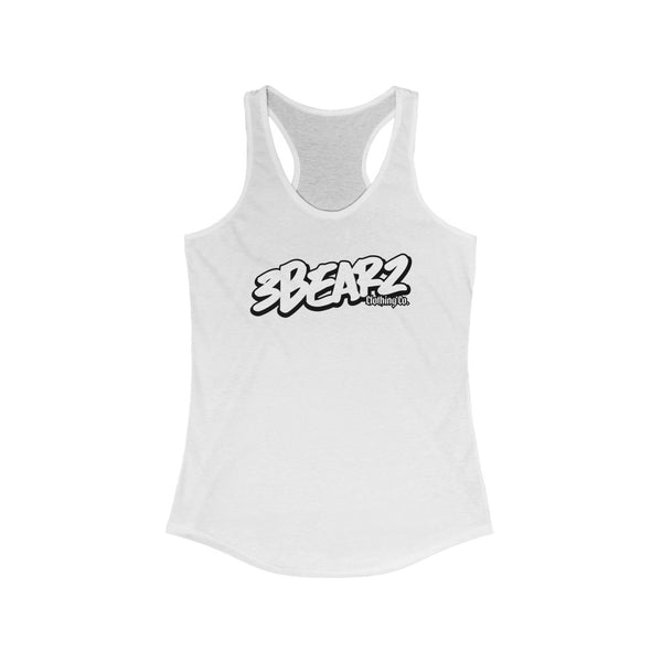 Nerdee's 3Bearz Clothing Co. Logo (Design 01) - Women's Ideal Racerback Tank