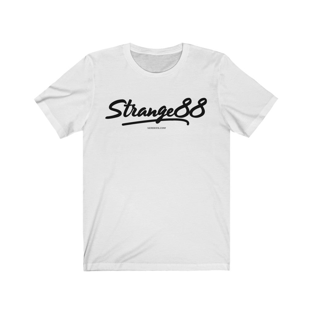 Strange 88 Retro Logo Tee "Risky" (Black) - Unisex Jersey Short Sleeve Tee