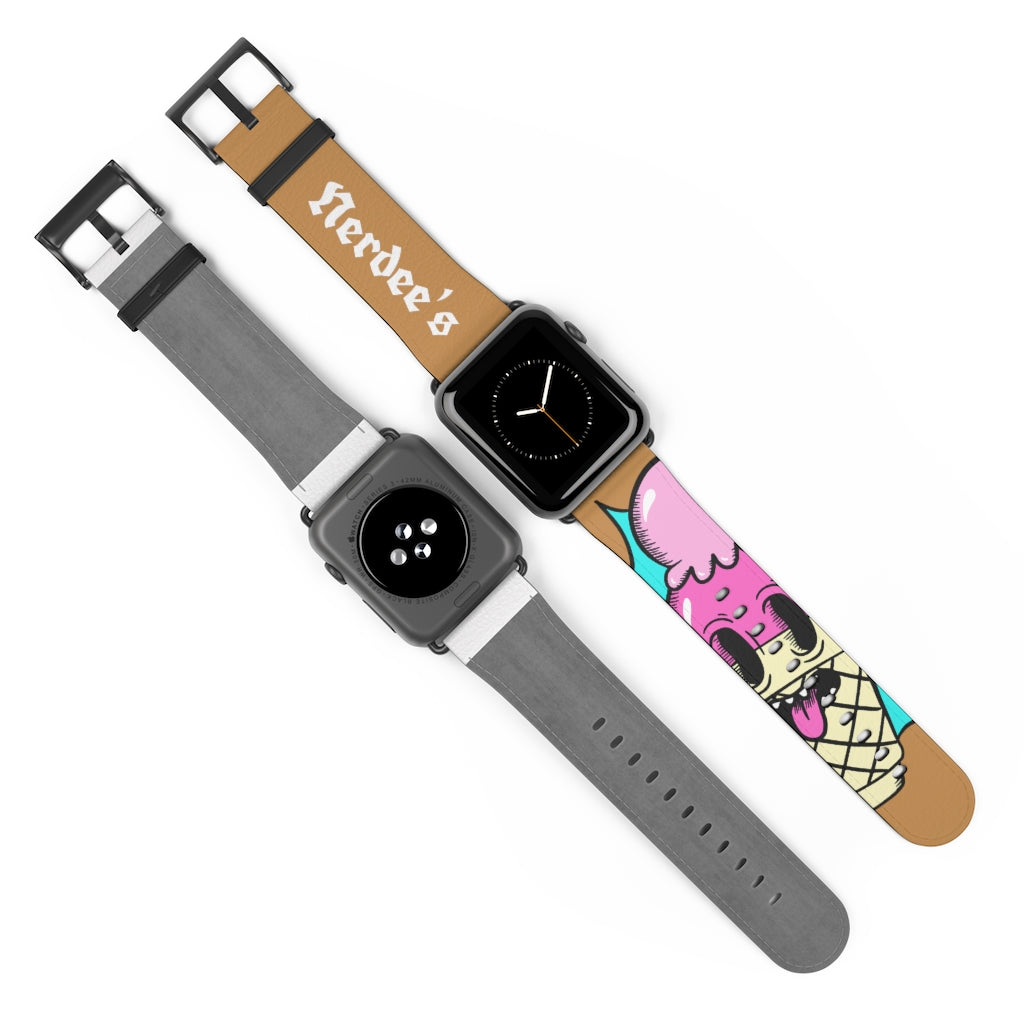 Nerdee's "I-Scream" Watch Band - (Design 01) Tan