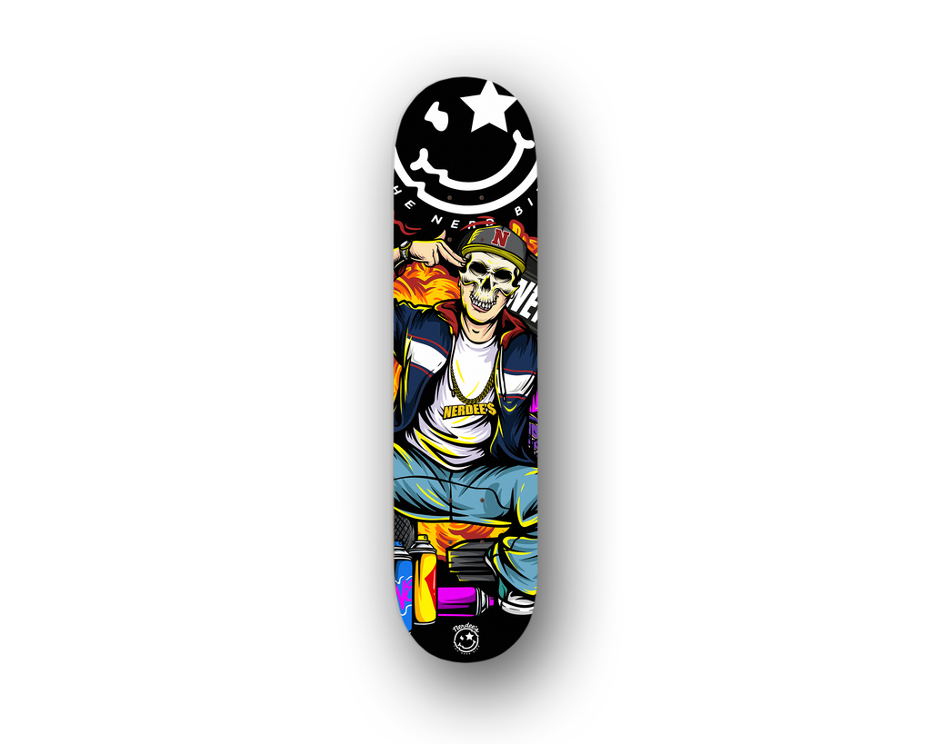 Nerdee's Skate Shop - "Explode" (BLK Design 01) - Skateboard Deck
