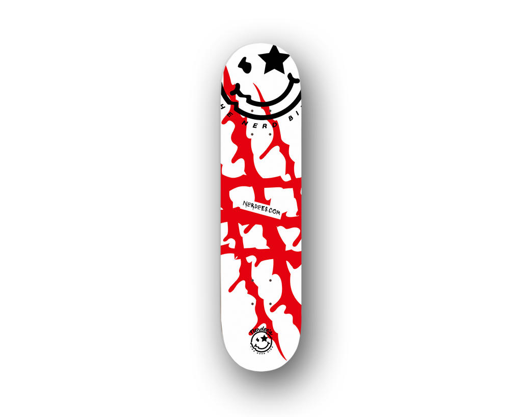 Nerdee's "The Bloody Board" (WHT Design 01) Skateboard Deck