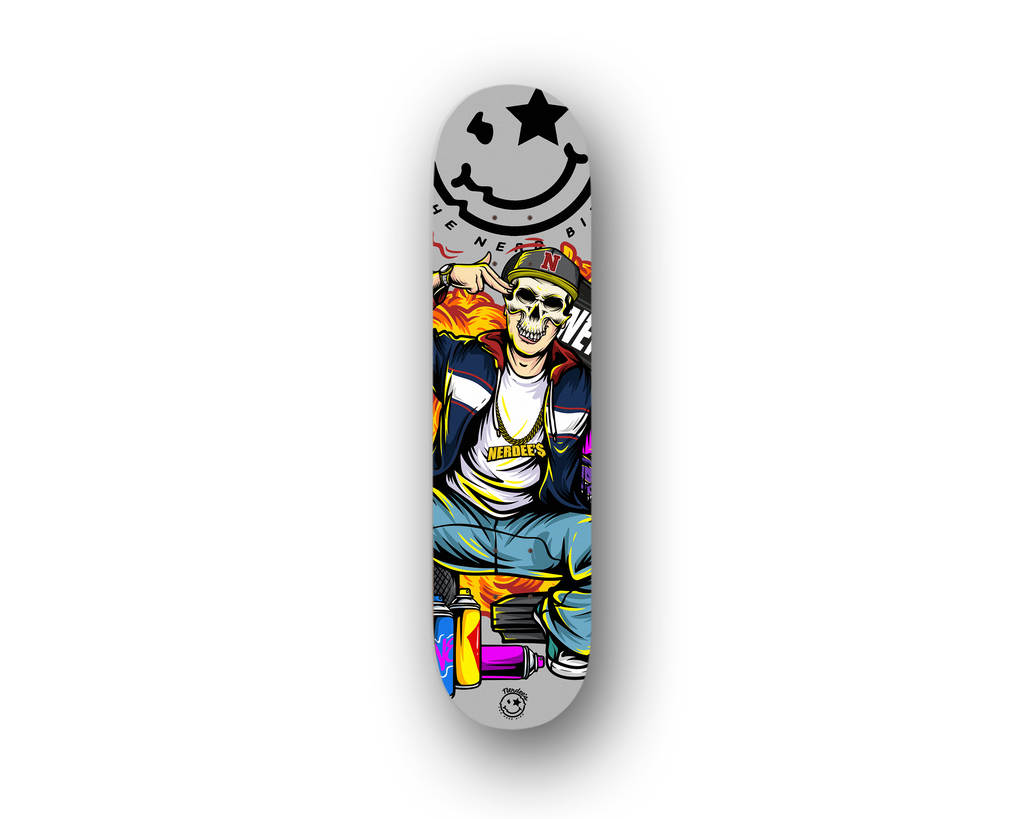 Nerdee's Skate Shop - "Explode" (GRY Design 01) - Skateboard Deck