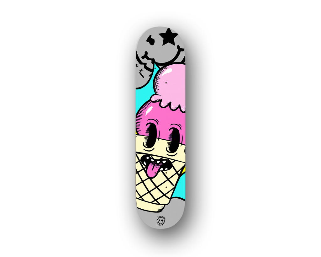 Nerdee's Skate Shop - "I-Scream" (GRY Design 01) - Skateboard Deck