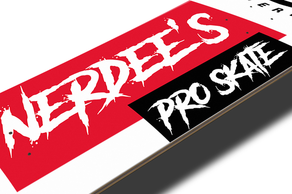 Nerdee's Pro Skate (WHT- Design 01) - Skateboard Deck