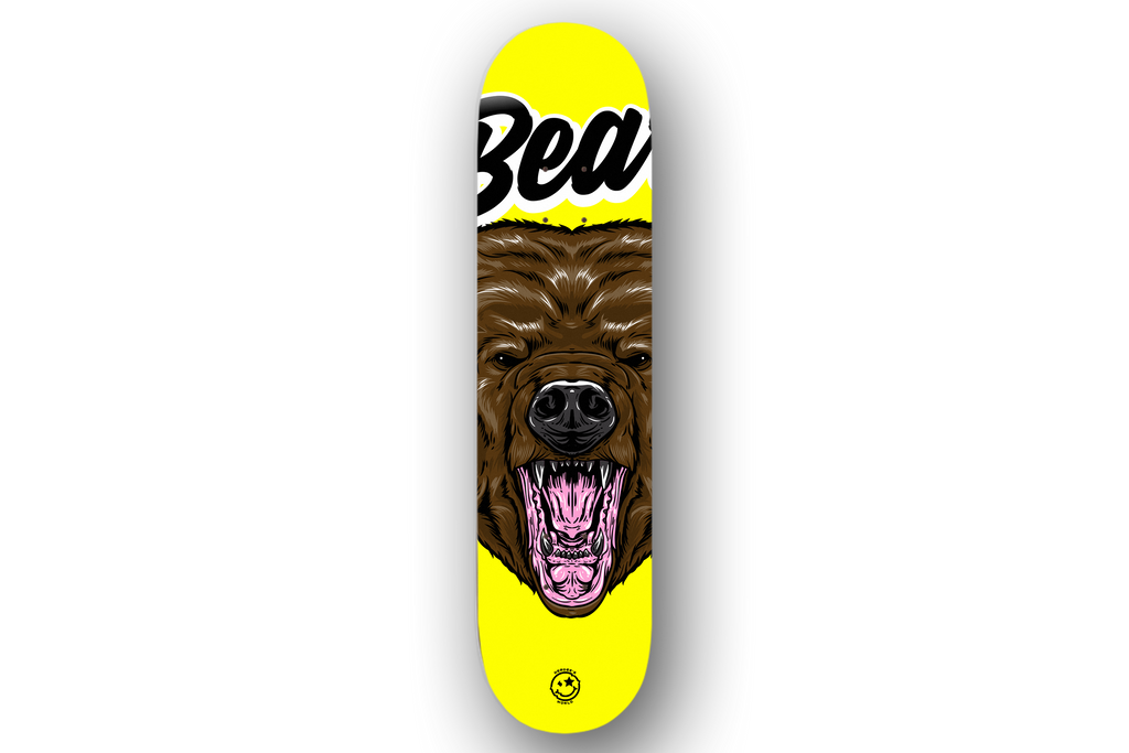 3Bearz Clothing Co. "Grizzly" (zoomed in) Skateboard Deck