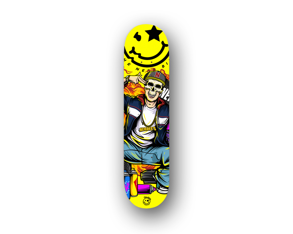 Nerdee's Skate Shop - "Explode" (YELL Design 01) - Skateboard Deck