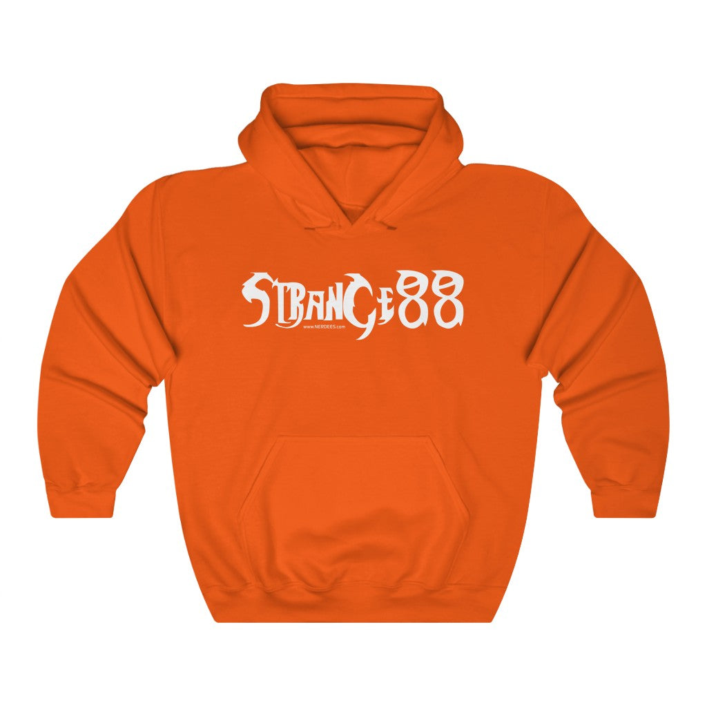 Strange 88 Retro Logo Hoodie "Thunder" (White) - Unisex Heavy Blend™ Hooded Sweatshirt