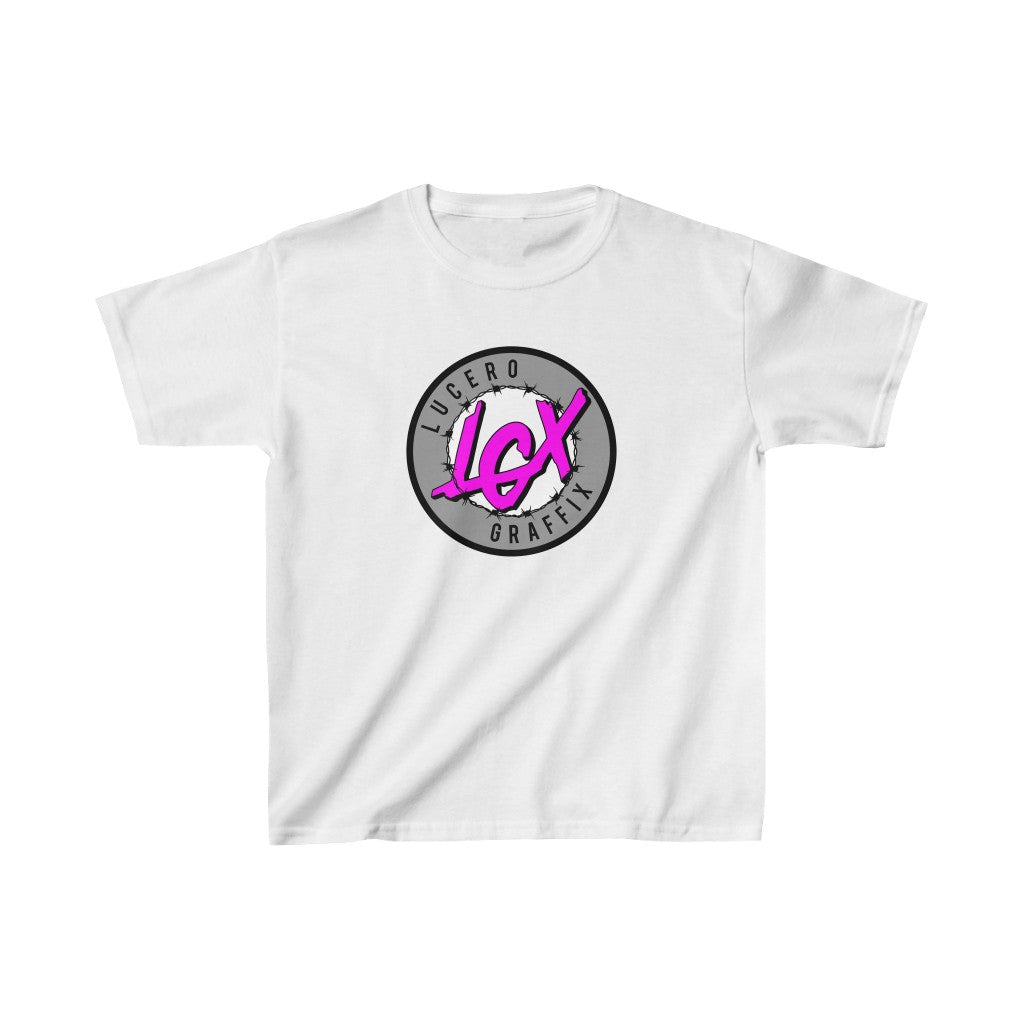 LGX GRY/PNK Logo - Kids Heavy Cotton™ Tee