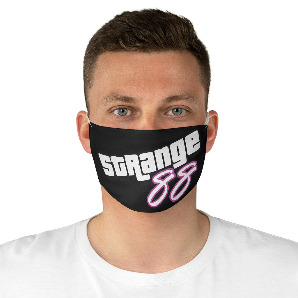 Strange 88 Retro Logo Fabric Face Mask - Black