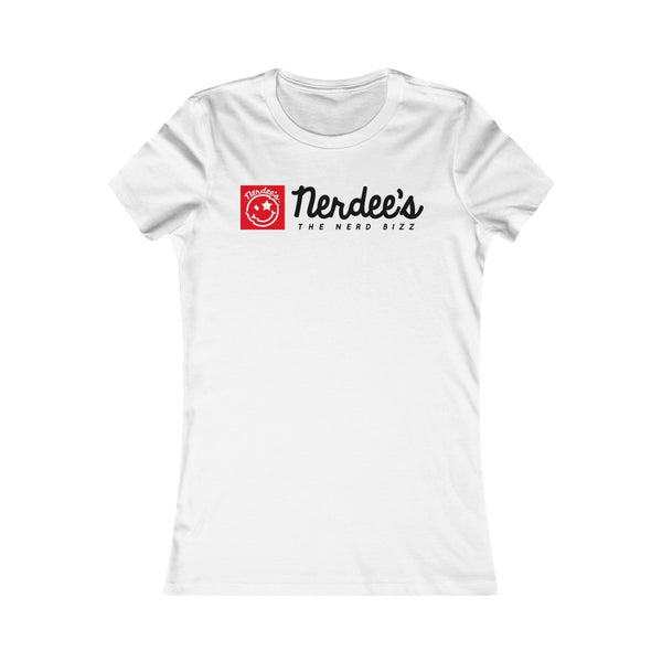 Nerdee's Red Banner Logo - Women's Favorite Tee