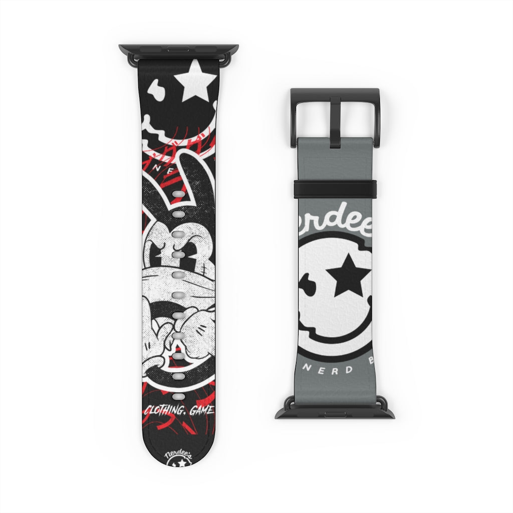 Nerdee's "Wabbit" Watch Band - (Design 01) Dark Gray