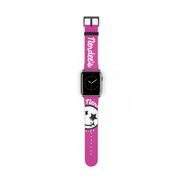 Nerdee's Official Logo Watch Band - (Design 02) Hot Pink