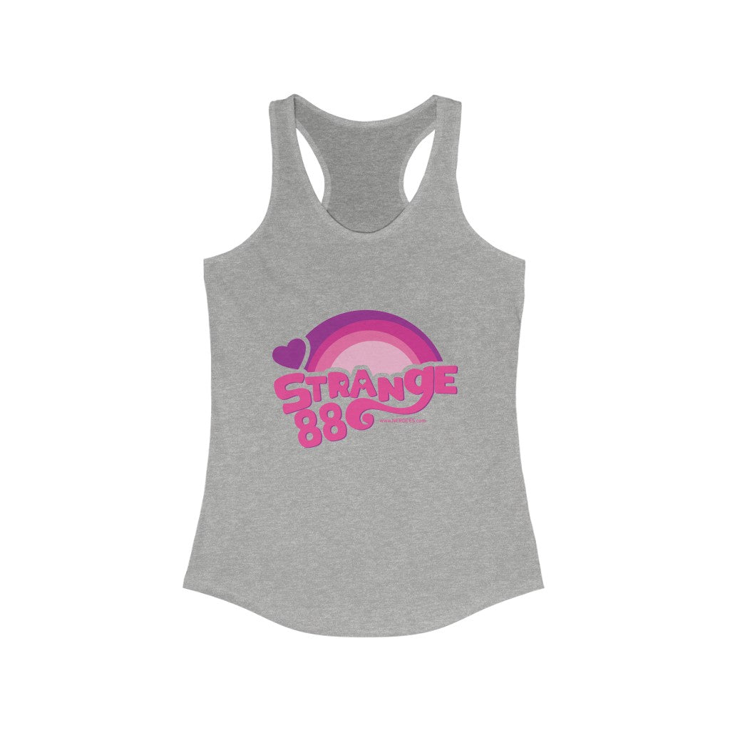 Strange 88 Retro Logo "Pony Love" - Women's Ideal Racerback Tank