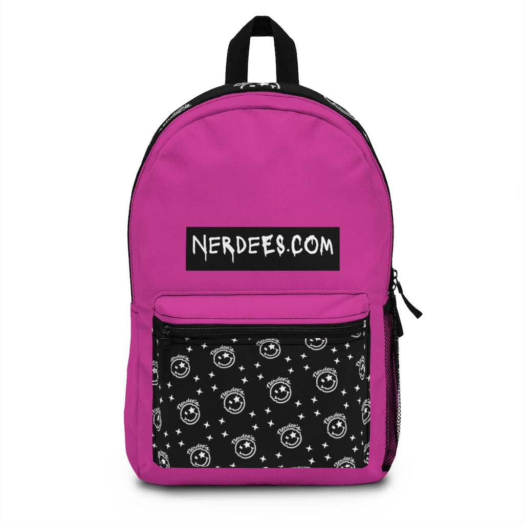 Nerdee's Logo Backpack (Design 05) - Hot Pink