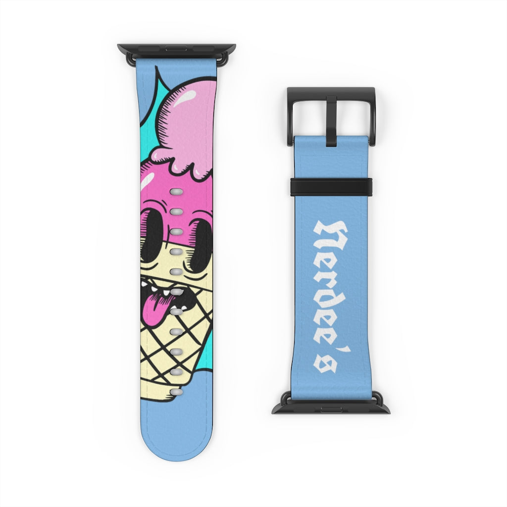 Nerdee's "I-Scream" Watch Band - (Design 01) Light Blue