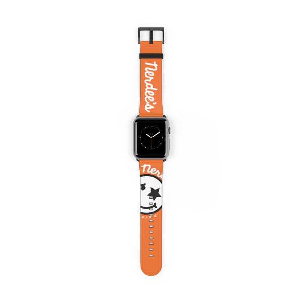 Nerdee's Official Logo Watch Band - (Design 02) Dark Orange