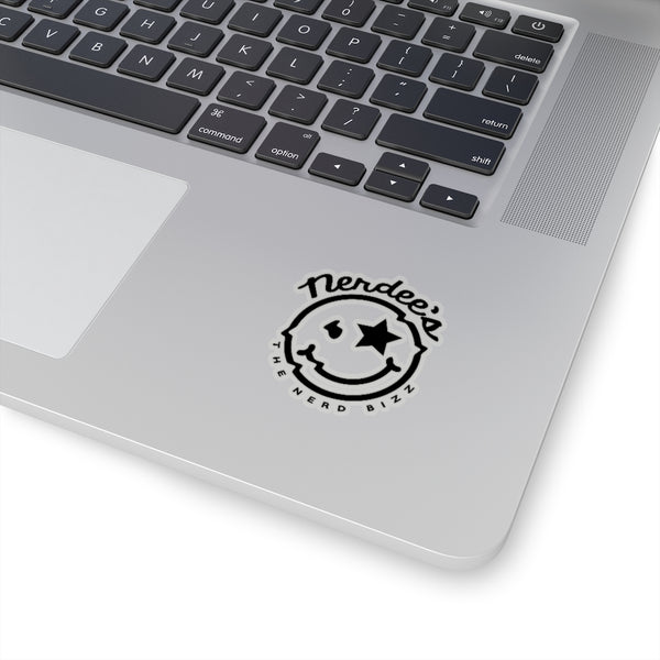 Nerdee's Official logo Decal (Black) - Kiss-Cut Stickers