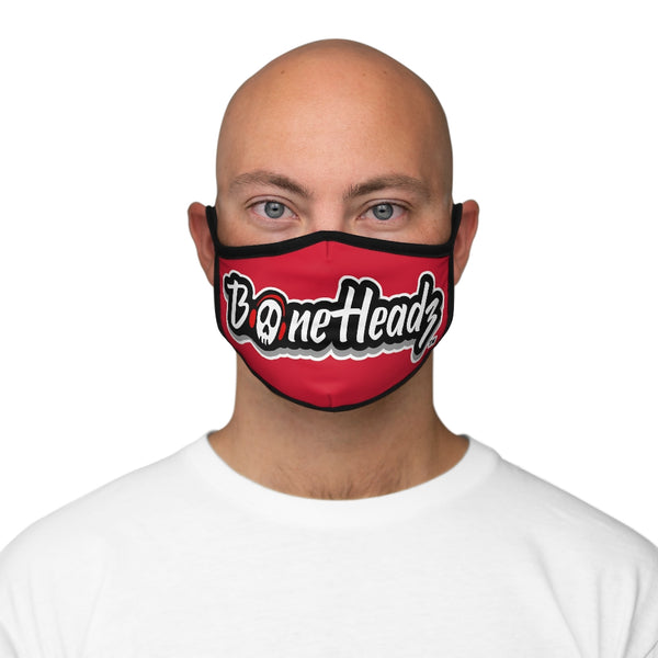 Boneheadz Logo - Fitted Polyester Face Mask - Red