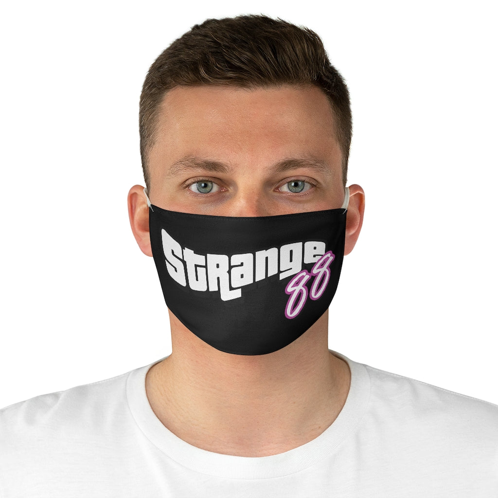 Strange 88 Retro Logo Fabric Face Mask - Black