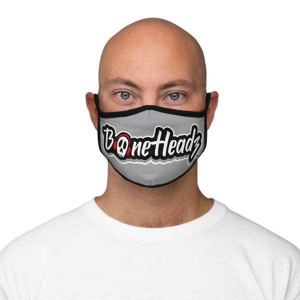 Boneheadz Logo - Fitted Polyester Face Mask - Gray