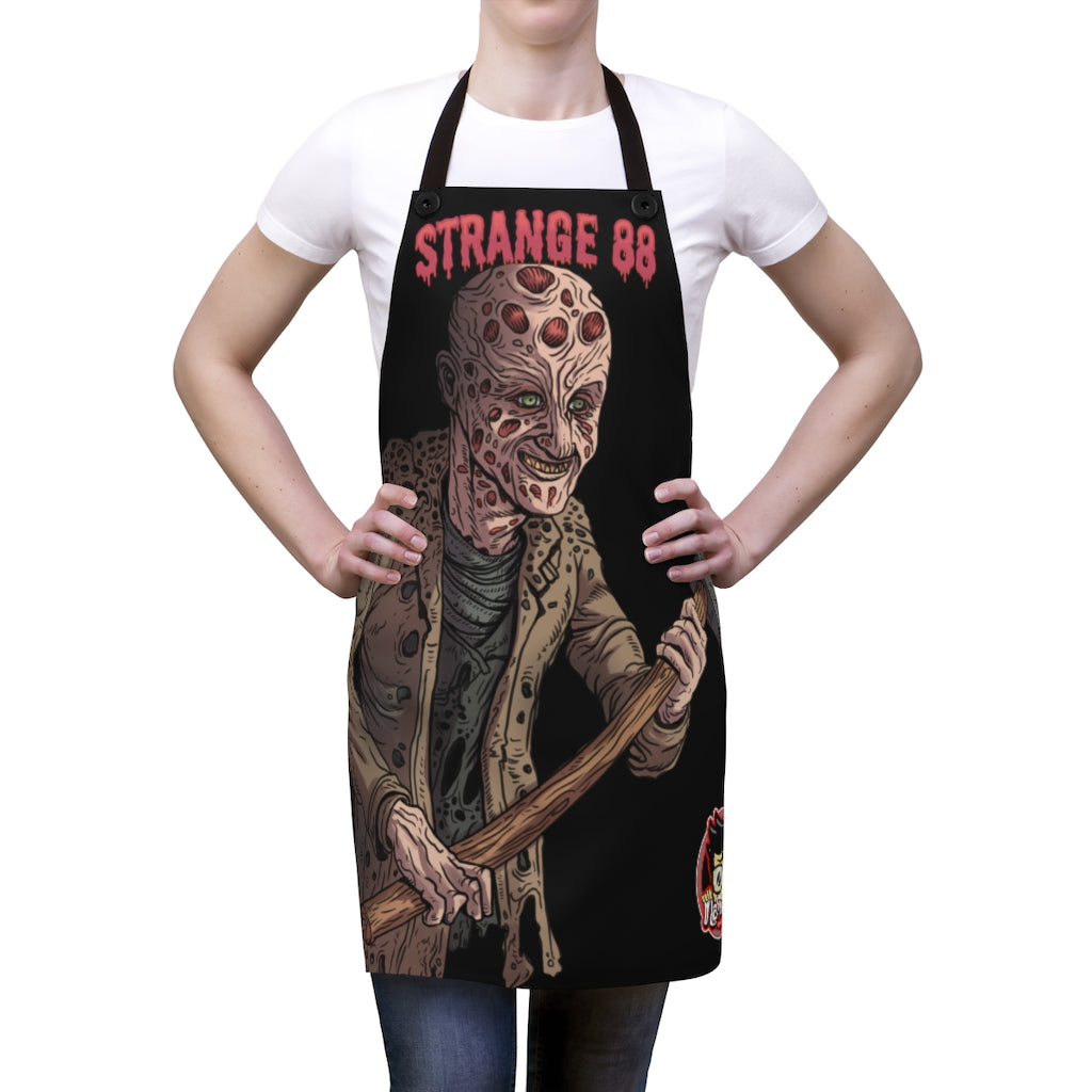 Strange 88 "Retro 80's Horror - The Axe" Butcher's Apron - Black