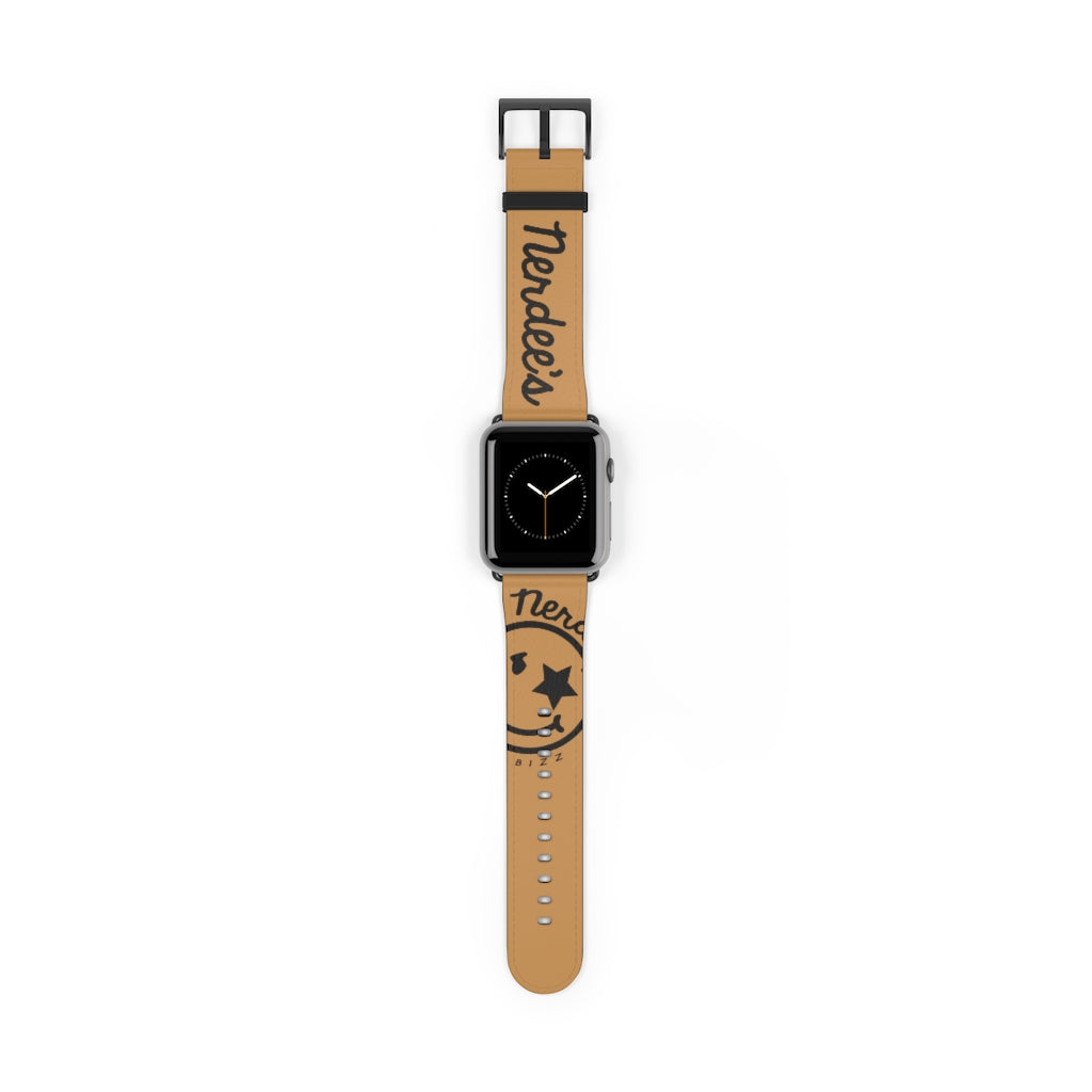 Nerdee's Official Logo Watch Band - (Design 01) Tan