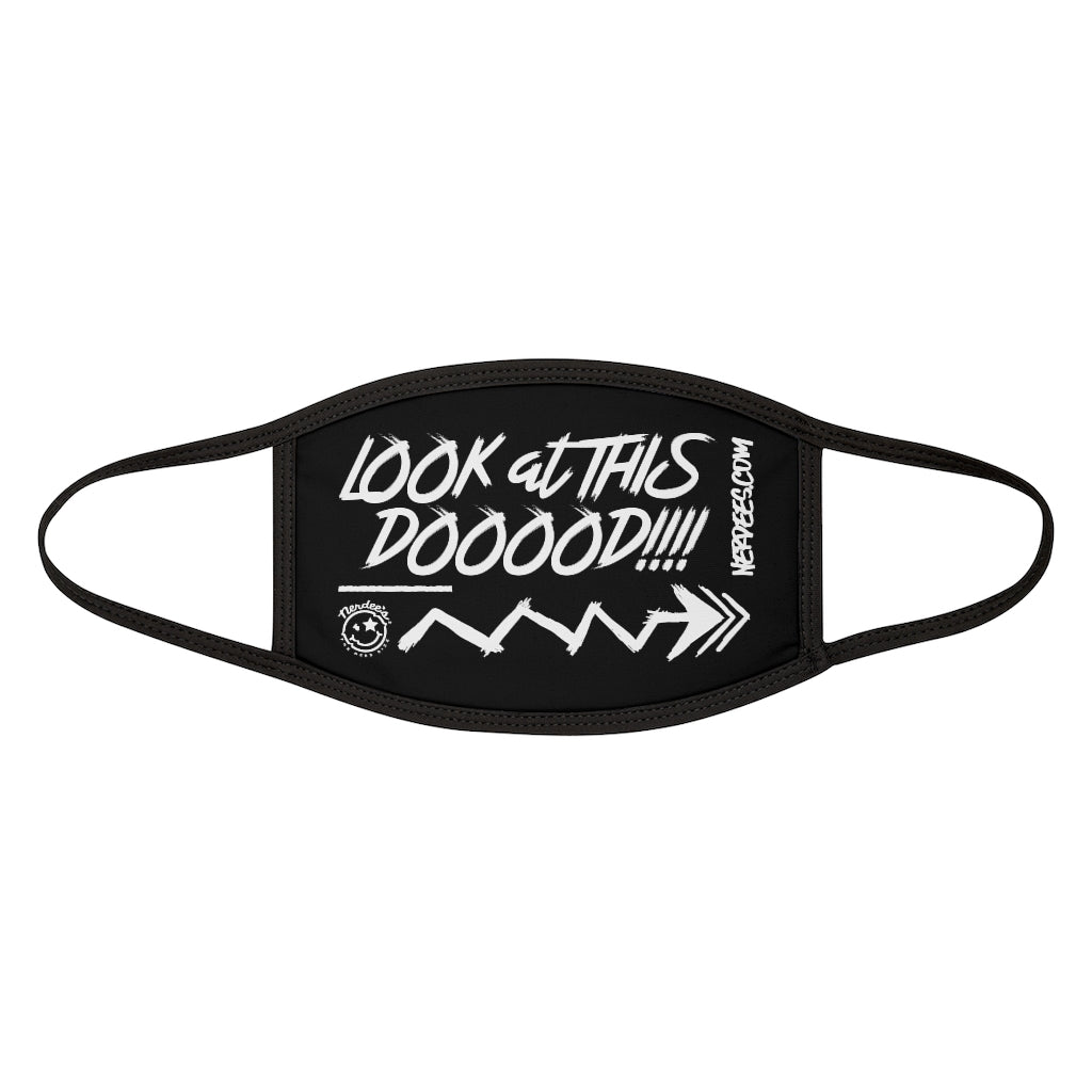 Nerdee's - Mixed-Fabric Face Mask - "Look at this Dooood!" - Black