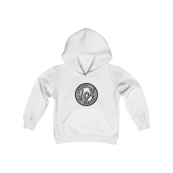 LGX GRY/GRY Logo - Youth Heavy Blend Hooded Sweatshirt