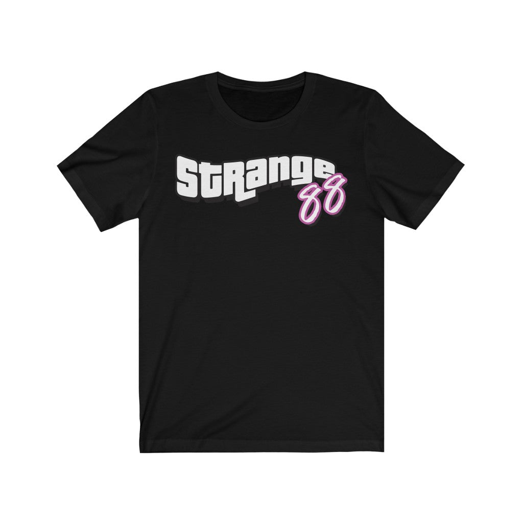 Strange 88 Retro Logo Tee "Grand Theft" (Logo 3) - Unisex Jersey Short Sleeve Tee